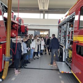 Studierende der Universität Vechta informieren sich zum Thema Brandschutzerziehung