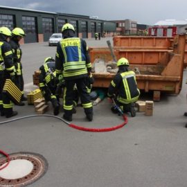Einsatzübung Herbststurm Industriegebiet Calveslage