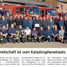 Einsatz Moorbrand Kreisfeuerwehrbereitschaft Vechta in Meppen Einsatz Moorbrand Kreisfeuerwehrbereitschaft Vechta in Meppen